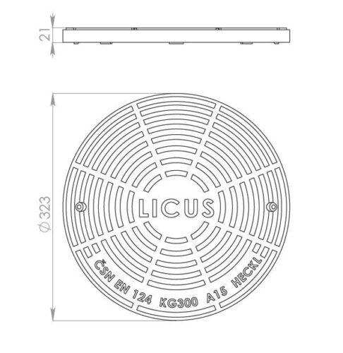 Poklop pochôdzny DN300 A15 LICUS - Image 2