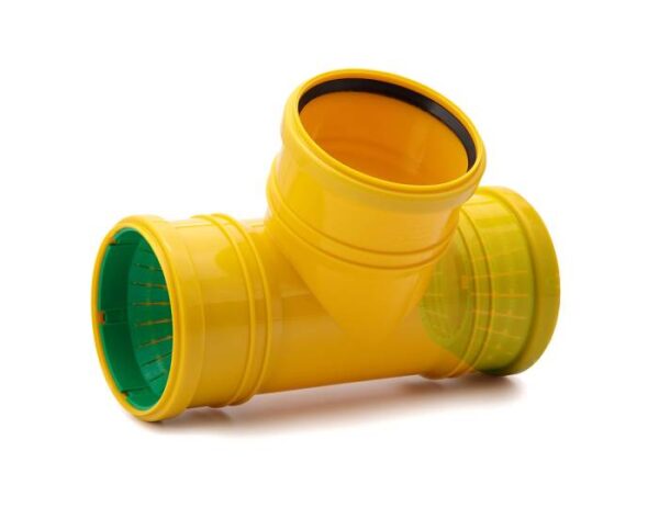 PVC drenáž. T-kus 65-100/110 žltý