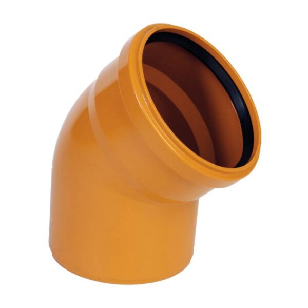 PVC koleno kanal. 400/45°